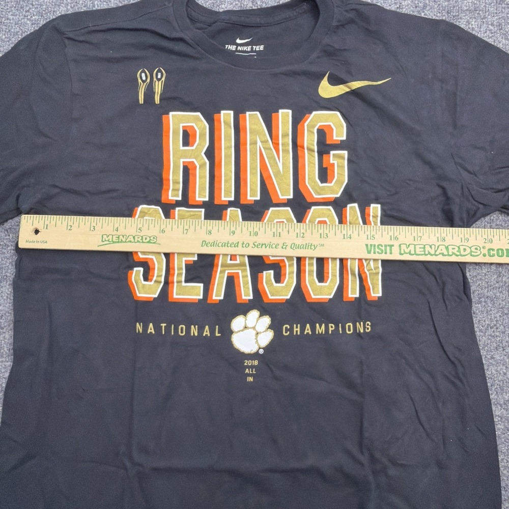 Nike Clemson Football 2018 National Champions Ring Season T Shirt L Athletic Cut - Picture 4 of 7